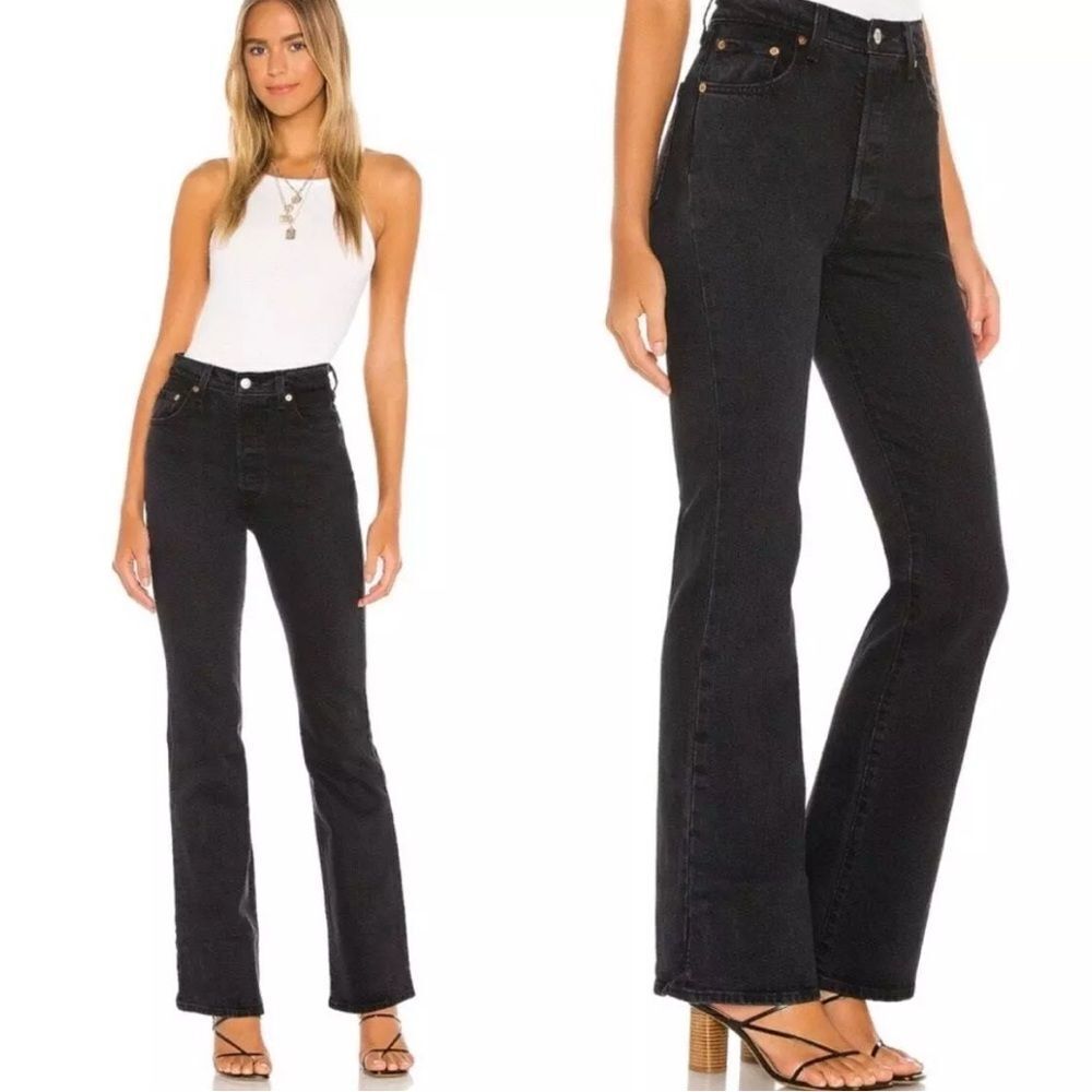 Levi's Ribcage Bootcut High Rise Jeans in Black Lake- Size 25